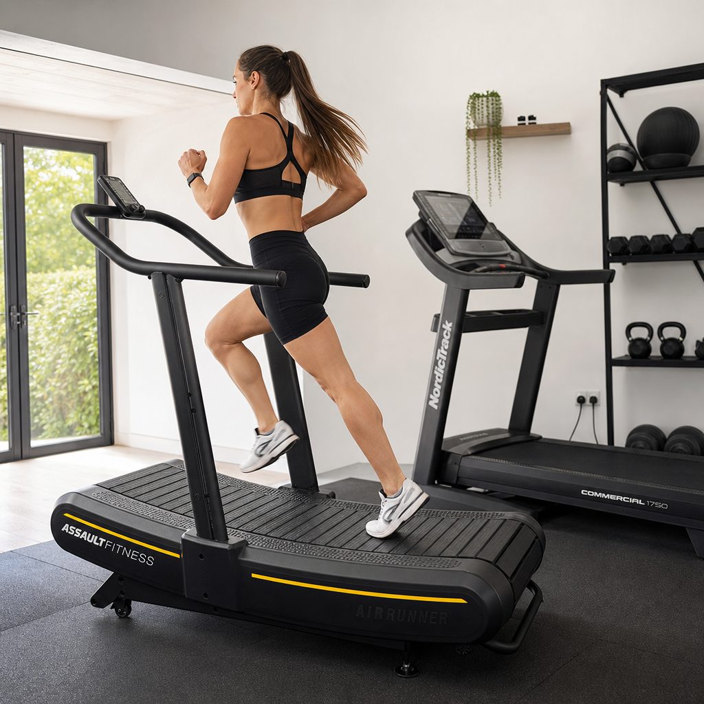 Curved slat-belt running rewards deliberate changes of position and effort, making it particularly appealing for sessions built around rapid accelerations and recoveries.