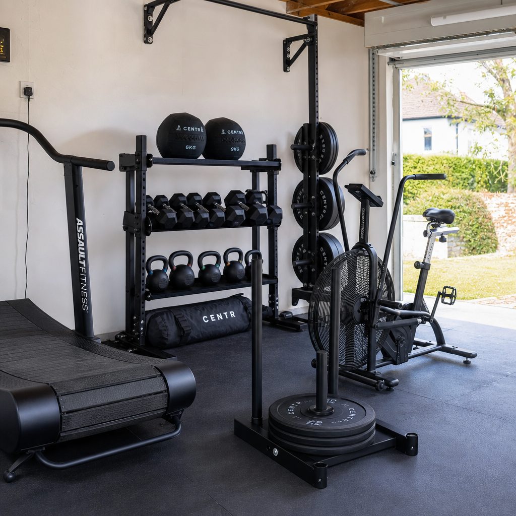 A finished garage HYROX corner should make the next session feel straightforward: clear routes, accessible equipment and enough room to move with purpose.