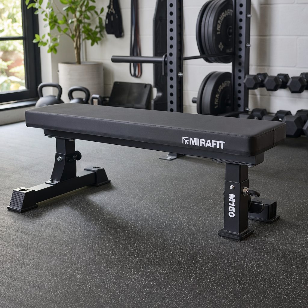 The flat setting was the M150's foundation: firm enough for pressing, stable enough for hip thrusts, and practical for the everyday dumbbell work most home gyms actually see.