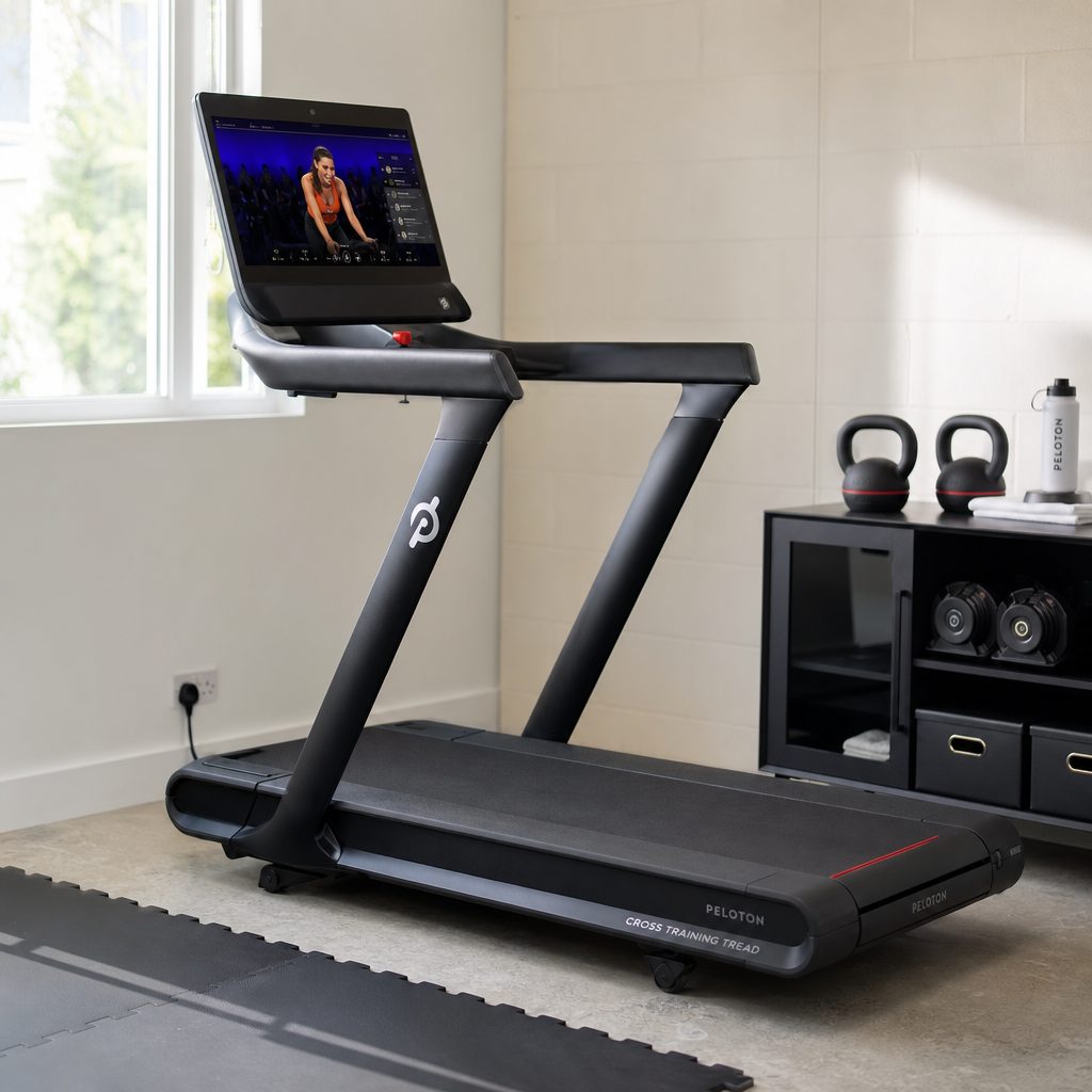 The Cross Training Tread and Tread+ shared the rotating-screen concept, but the Tread+ added a longer slatted deck, a larger display and camera-based movement tracking.